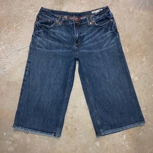 Seven7 Wide Leg Blue denim crops/ Plus Size xl